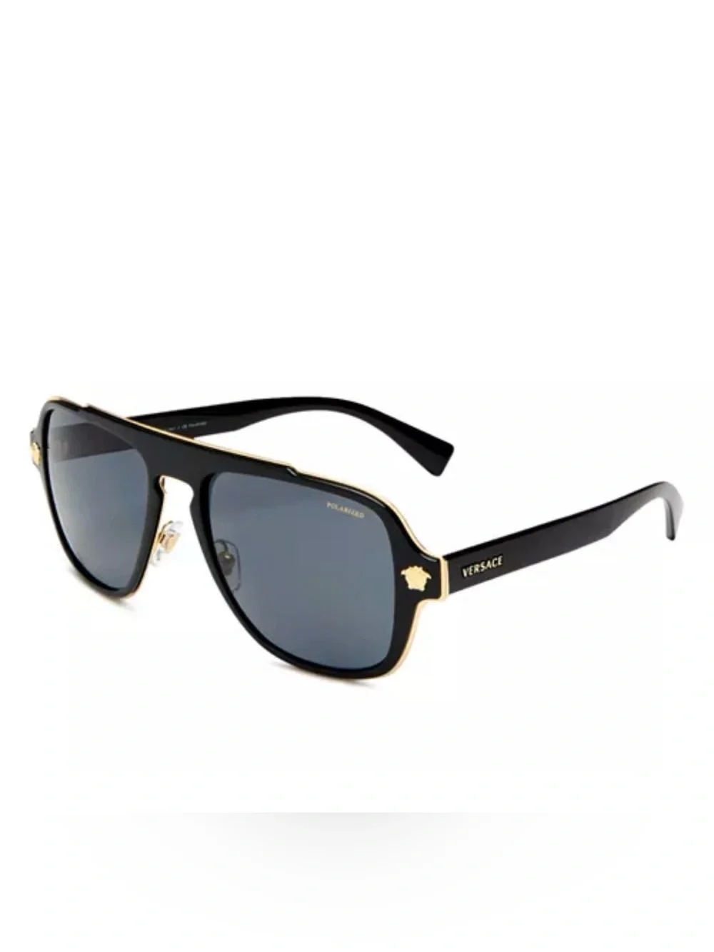 NWOT Versace 2199 Flat Top Aviator Polarized Sunglasses